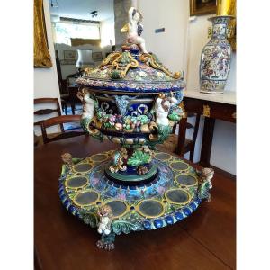 Large Punch Bowl With Its Display Stand By Hugolonitz Et Co